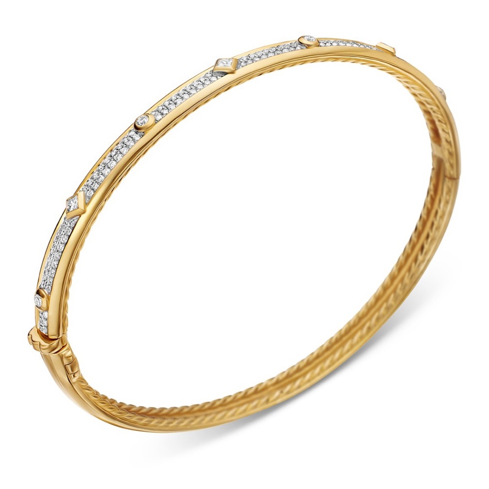 David Yurman Gold Bracelet with Diamonds
